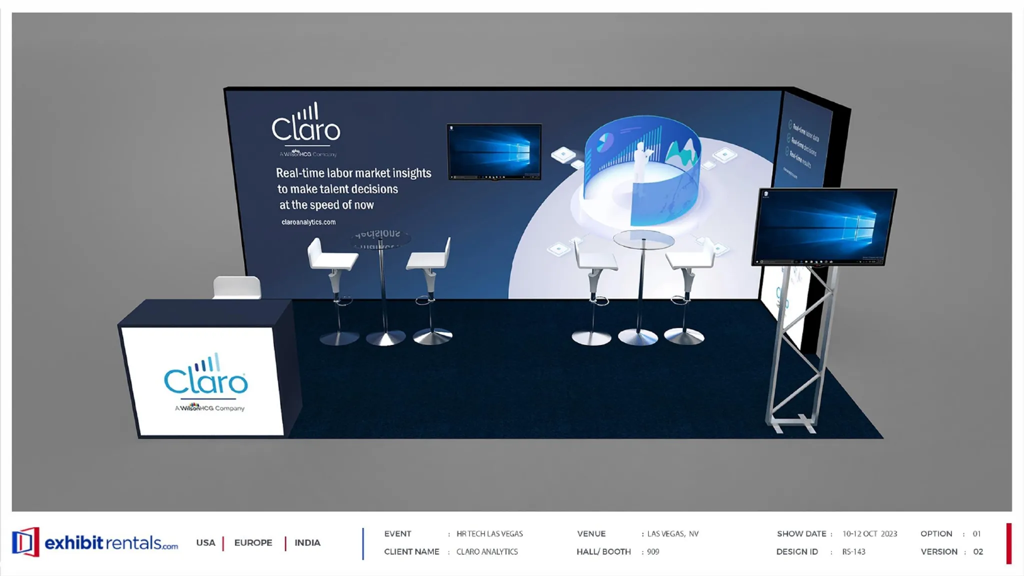 10x20 Inline booth design by Exhibit-Rentals